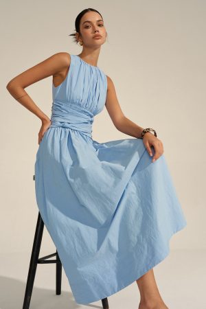 Ruched Waist Maxi Dress