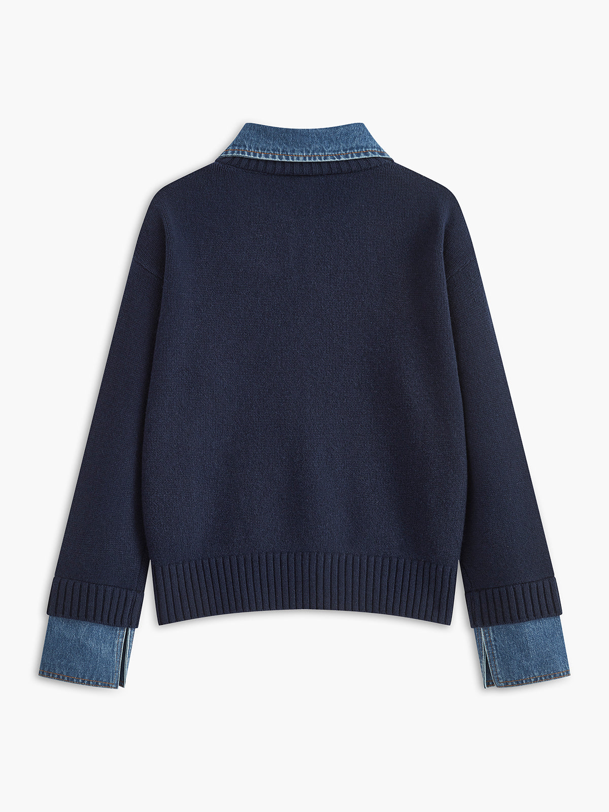 2 in 1 Panel Lapel Sweater - Image 3