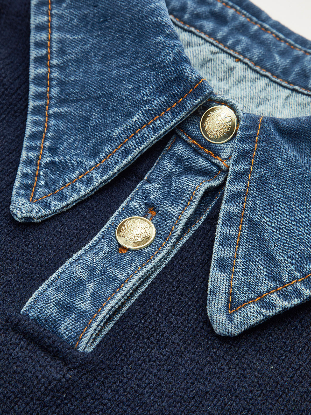 2 in 1 Panel Lapel Sweater - Image 4