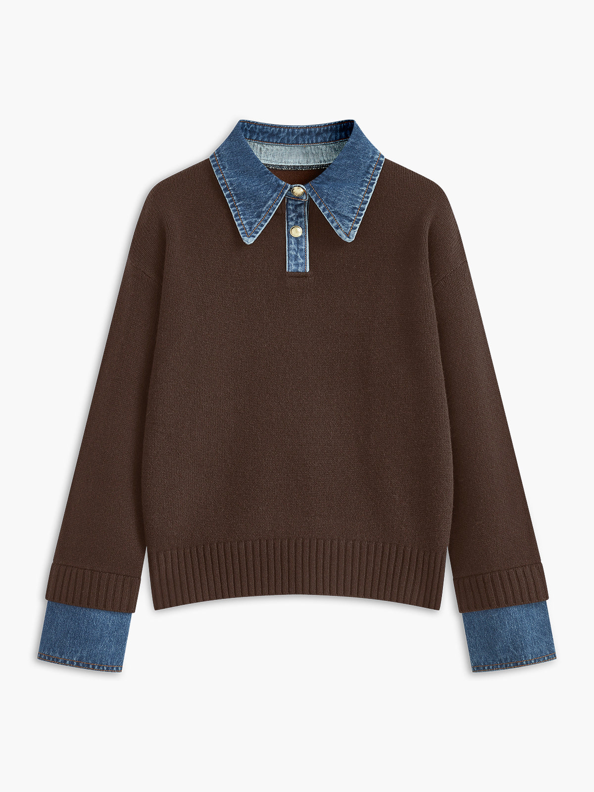 2 in 1 Panel Lapel Sweater - Image 8