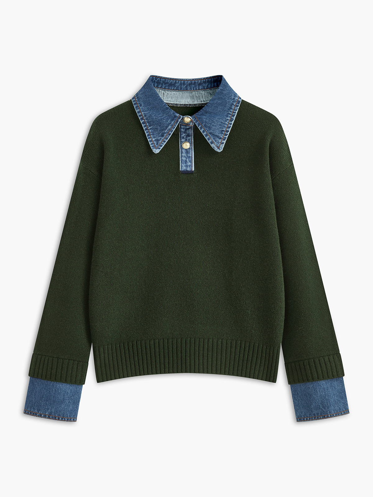 2 in 1 Panel Lapel Sweater - Image 11