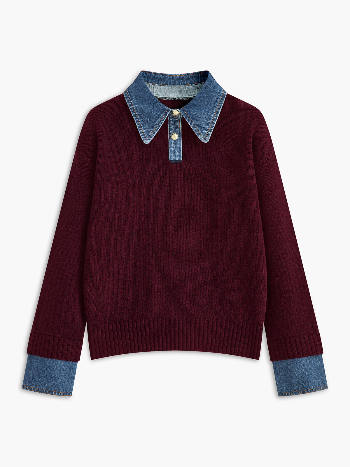 2 in 1 Panel Lapel Sweater - Image 10