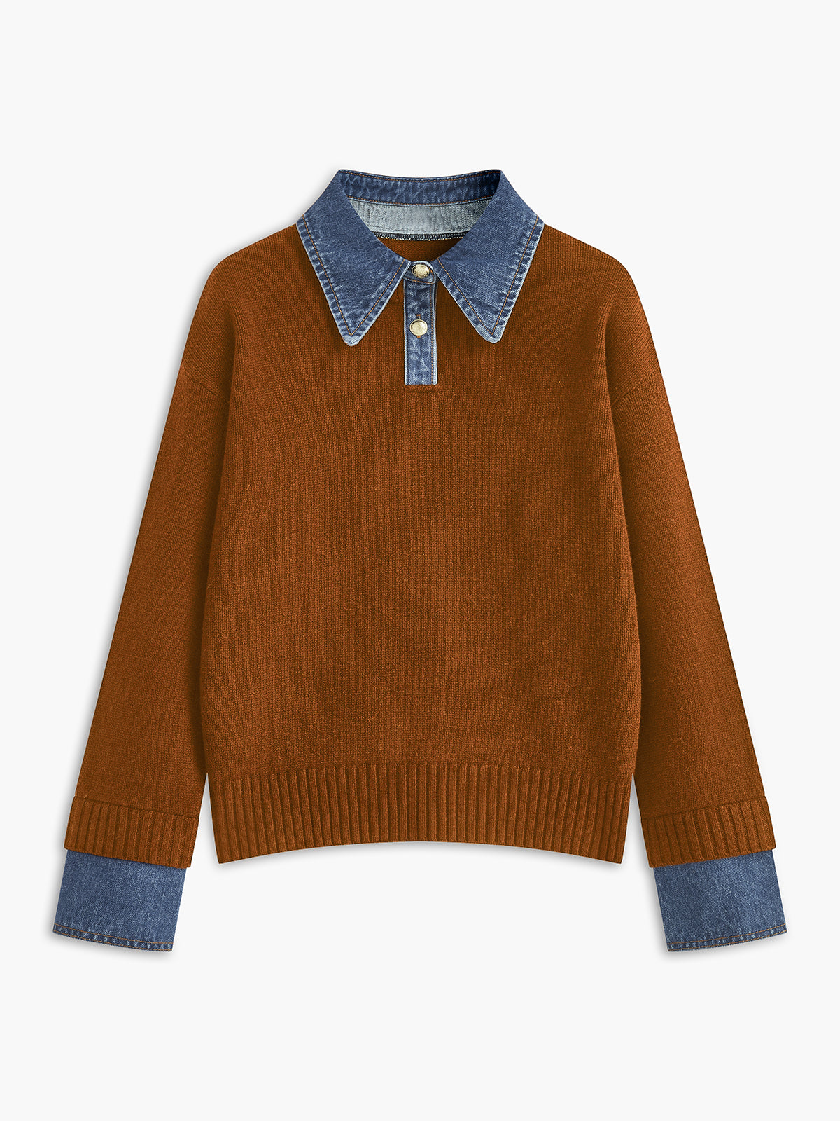 2 in 1 Panel Lapel Sweater - Image 13