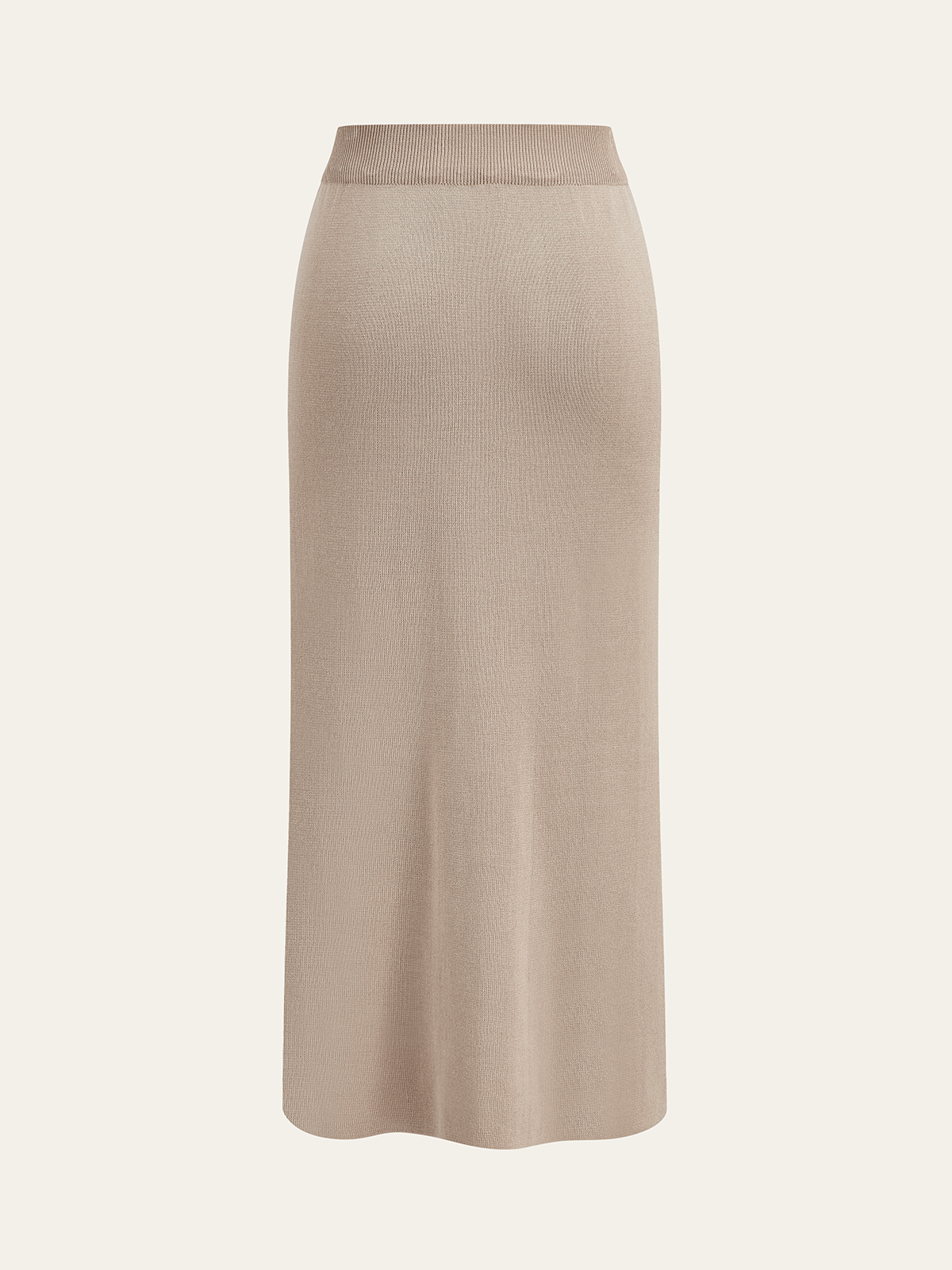 Metal Button Collared Cardigan and Midi Skirt Set - Image 6